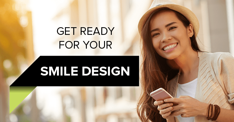 Woman who is happy to show off her smile because of smile design.